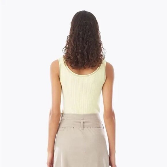 3.1 Philip Lim Yellow "Ribbed Stretch Wool Tank" Size Small - Picture 7 of 7